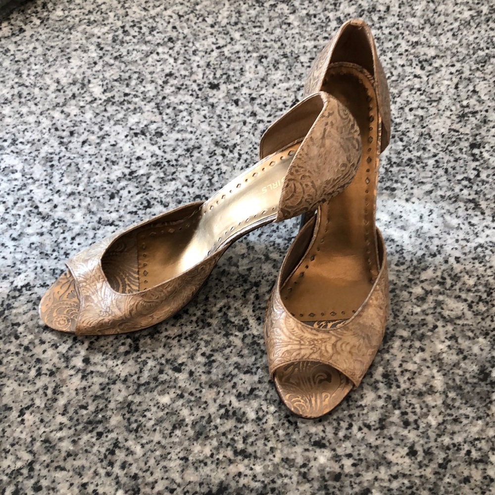 BCBGirls peep toe heels